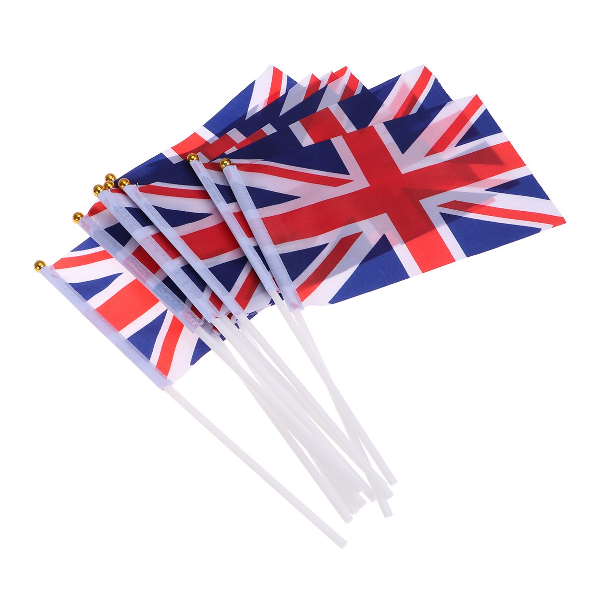 100pcs Union Jack Hand Waving Flag Royal Jubilee UK Great Britain Flags
