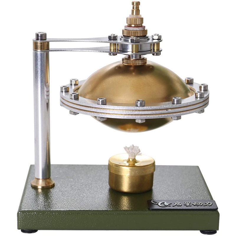 Modello di motore del motore Stirling ad aria calda, giocattolo di esperimento scientifico del motore del disco volante a vapore non assemblato fai-da-te: Default Title