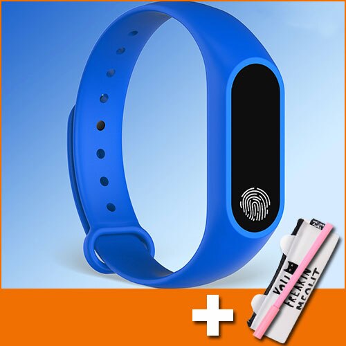 Digital ur børn børn ure til piger drenge armbåndsur elektronisk led armbåndsur sport studerende barn ur time: Blå med gave