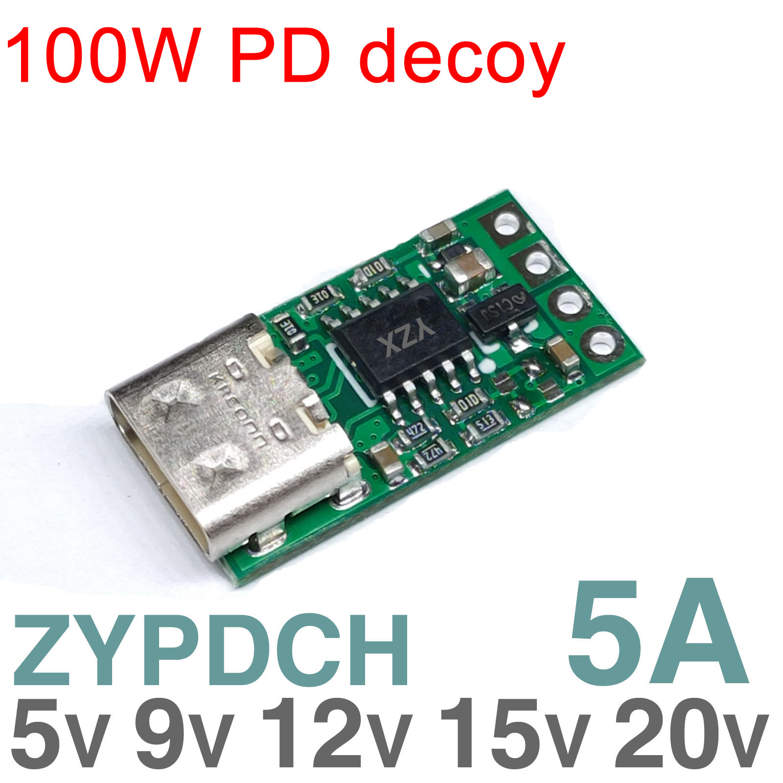 100w type-c decoy  pd 2.0 3.0 to 5v 12v 15v 20v dc trigger adapter kabel  qc4 opladning oplader notebook