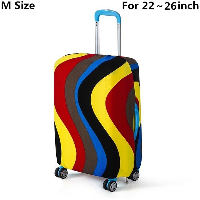 SAFEBET Brand Suitcase Protective Cover Elastic Luggage Protective Cover Sets Travel Accessories Apply To 18 To 30 Inch Cases: Waves M