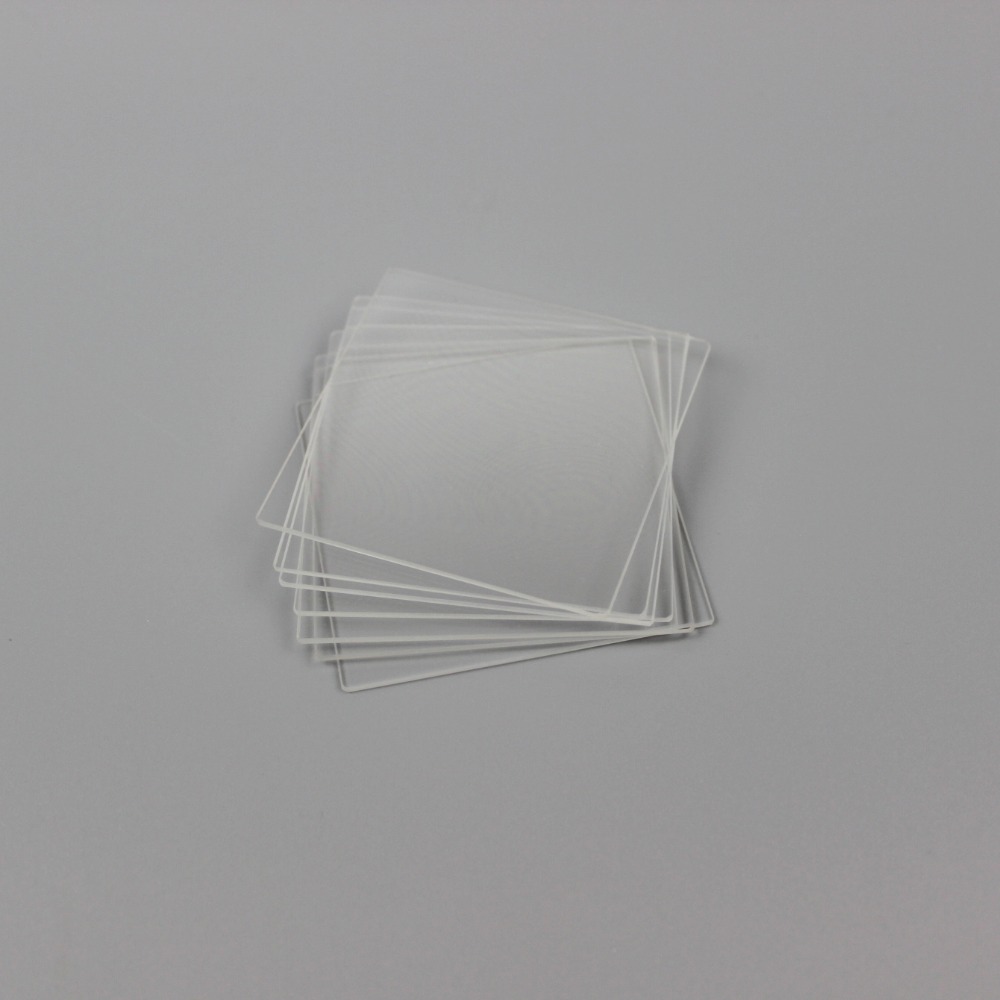 Lámina de sílice fundido transparente, 30mm x 30mm x 1mm, placa cuadrada de cuarzo, vidrio UV