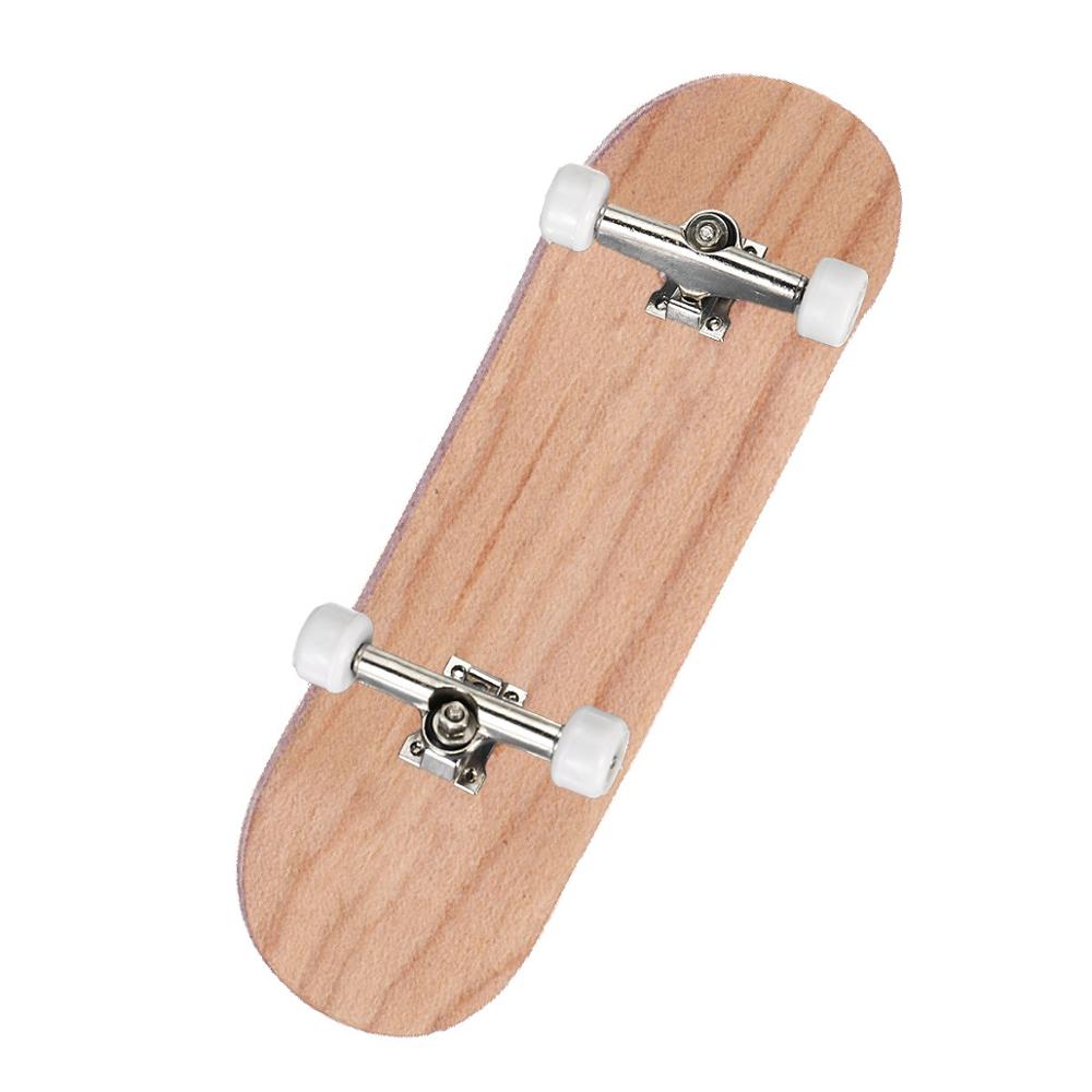 Kids Kinderen Volwassen Speelgoed Houten Vinger Boord Vinger Skateboard Basic Compleet Skateboard Lager Wiel Moer: wood color