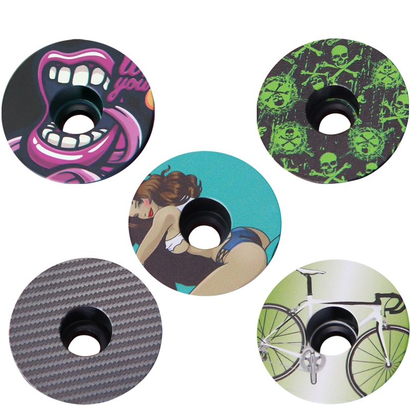 1 1/8 aluminiumslegering cykel headset topdæksel trådløs stamme dækning road mtb cykel stamme tilbehør headset top cap dæksel