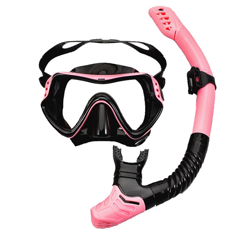 Diviing Bril Snorkel Set Grote Frame Dive Goggles Snorkelen Silicone Anti-Fog Ademen Tubemask Volwassen Zwemmen Masker Unisex /40