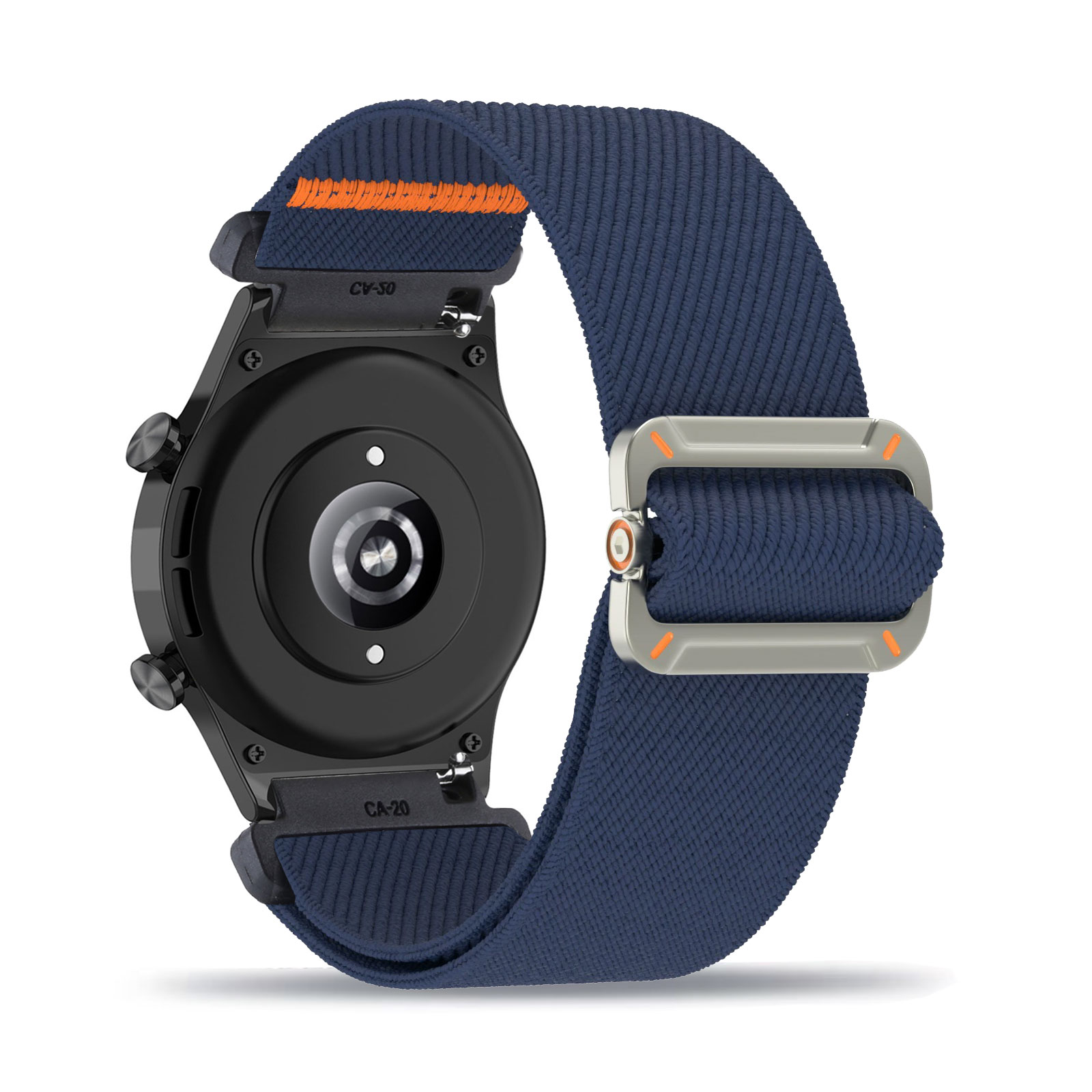 Stretchy Band for Huawei Watch GT 2 Pro/GT 2E/GT Runner 46mm Band, Soft Nylon Elastic Braided Strap: Blue