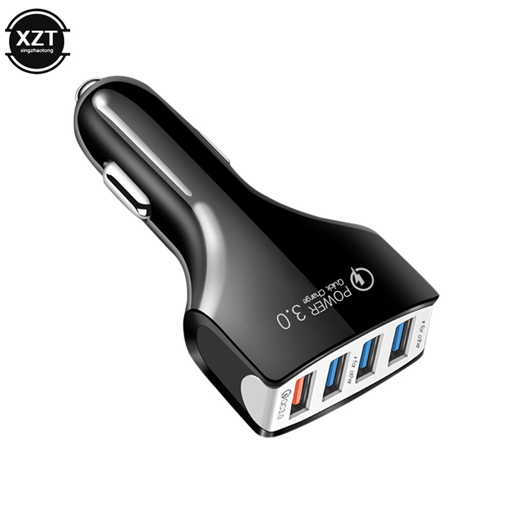 NEUE Auto Ladung 4 Hafen USB Auto Ladung Schnell Ladegerät QC 3,0 praktisch Ladung Adapter Für iPhone Samsung Auto praktisch