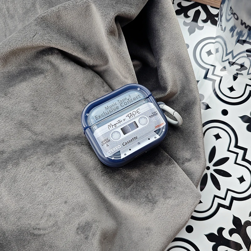 Tape Radio Retro Case for Apple Airpods Pro 1st 2nd Generation Cover for Airpods 4 3 2 1 Protective Shell: M / Olive