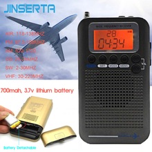 Aircraft Band Radio Receiver VHF Portable Full Band Radio Recorder for AIR/FM/AM/CB/VHF/SW Radio
