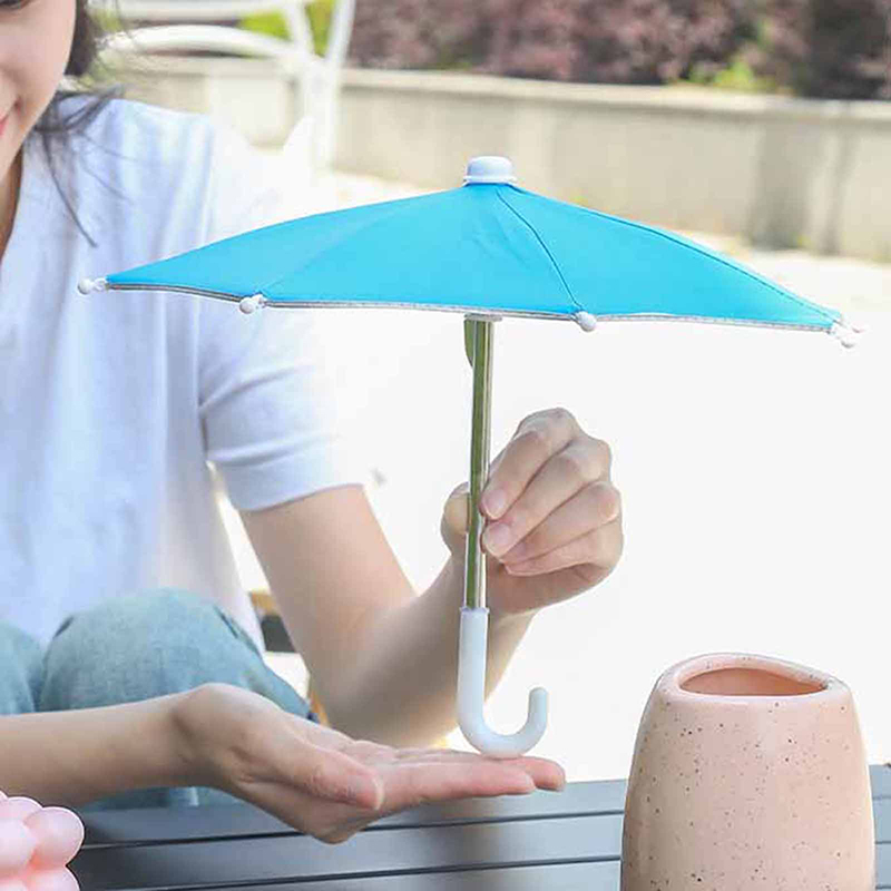 1pc utendørs ridning universell bærbar mini telefon paraplystativ vanntett solskjerm mobiltelefoner paraplystativ brakett holder