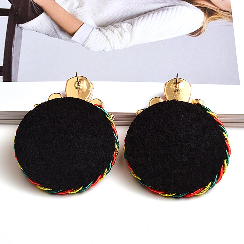 Kleurrijke Kristallen Oorbellen Strass Handgemaakte Ronde Earring Sieraden Accessoires Voor Vrouwen
