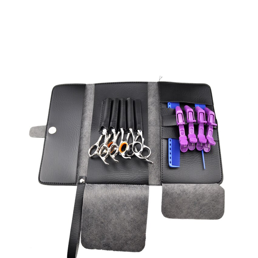 Kapper Gereedschap Tas PU lederen Schaar Hand Zak Kan Houden 5 Stuks Schaar Kappers Schaar Portemonnee Voor Kammen