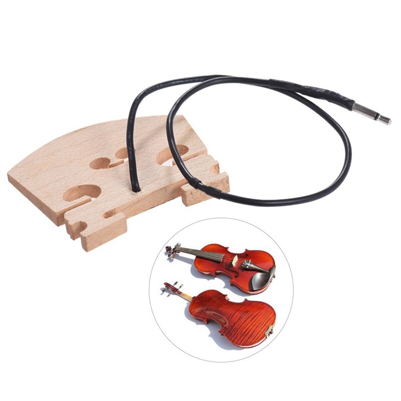 Viool Brug Met Intern Gemonteerd Piezo Pickup Voor 4/4 Full Size Elektrische Viool Onderdelen Vervanging