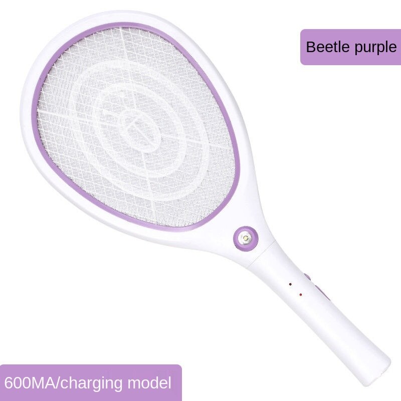 Electric Mosquito Swatter Rechargeable Household Multi-function Three Layer Net Powerful Battery Fly Swatter Mosquito Swatter: O