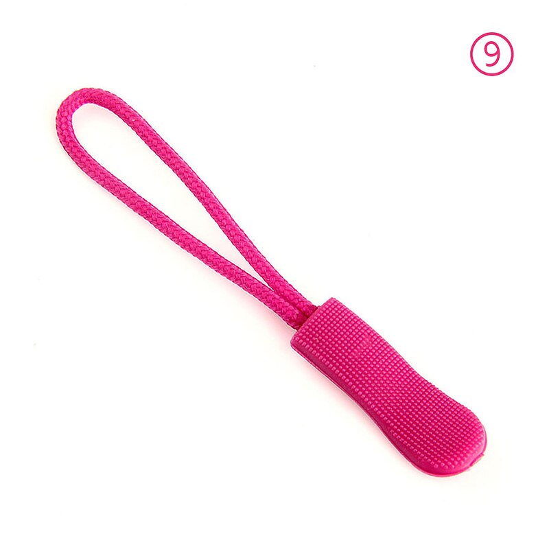 10 pièces couleur fermeture à glissière sac à dos accessoires sac à dos fin ajustement corde étiquette Fixer Zip cordon onglet accessoires fermeture éclair extracteur bricolage fermeture à glissière tête: 09