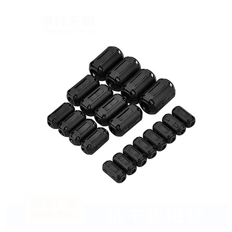 1/2/5 pcs/lot anello nucleo Ferrite tallone morsetto bobina bobina EMI RFI filtro antirumore Clip a scatto cavo per 3.5/5/7/9/13mm Snap-on magnetico