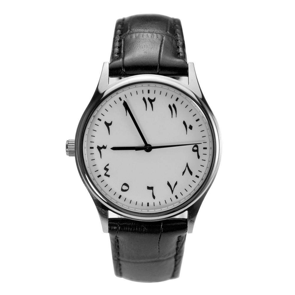 Rückwärts Uhr Arabische Zahlen unisex Freies weltweit Willkommen