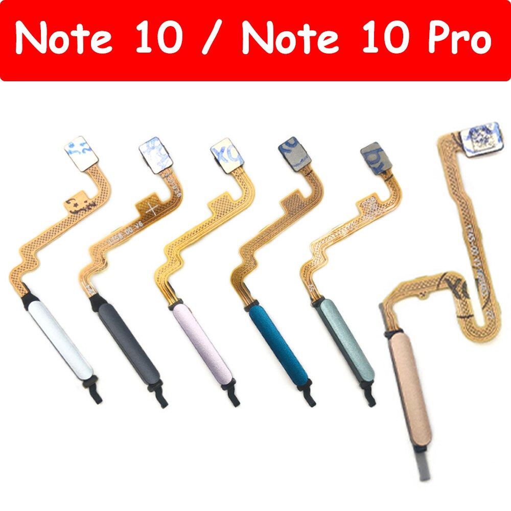 Câble flexible de remplacement pour Xiaomi Redmi Note 10 Pro, 5G, bouton accueil, capteur d'empreinte digitale, identification tactile