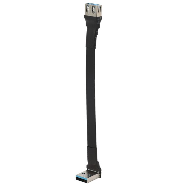 USB 3.0 Cable Flat USB Extension Cable Male to Female Data Cable Right Angle 90 Degree USB3.0 Extender Cord, 30cm