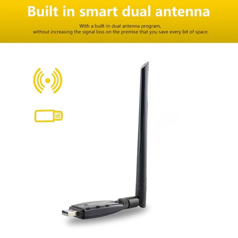 2.4g wifi usb lan adapter antenne trådløs mottaker nettverkskort for windows