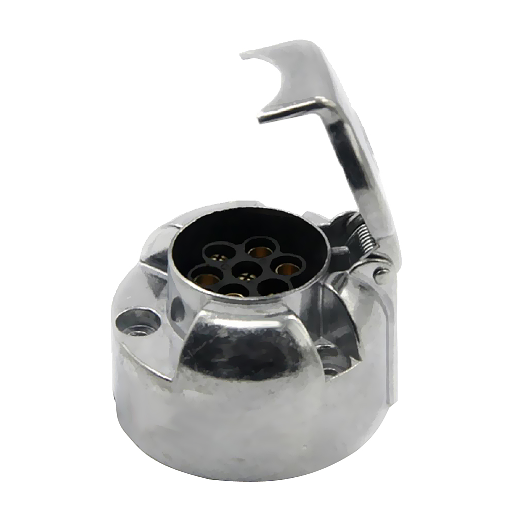 Replacement 7Pins Trailer Plug Round Wiring Lights Tow Caravan Truck RV 12V