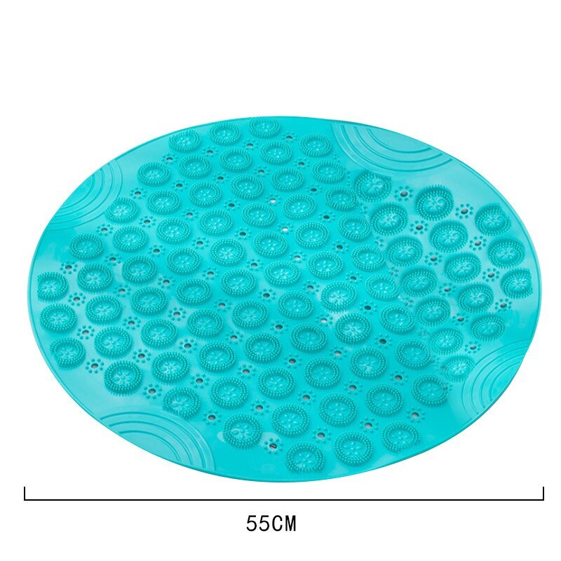 Antiskli badekar dusjmatte med dreneringshull sugekopp badekar mat hjemmebad dekorasjonsmatter rene verktøy for treningsbad dusj: Grønn
