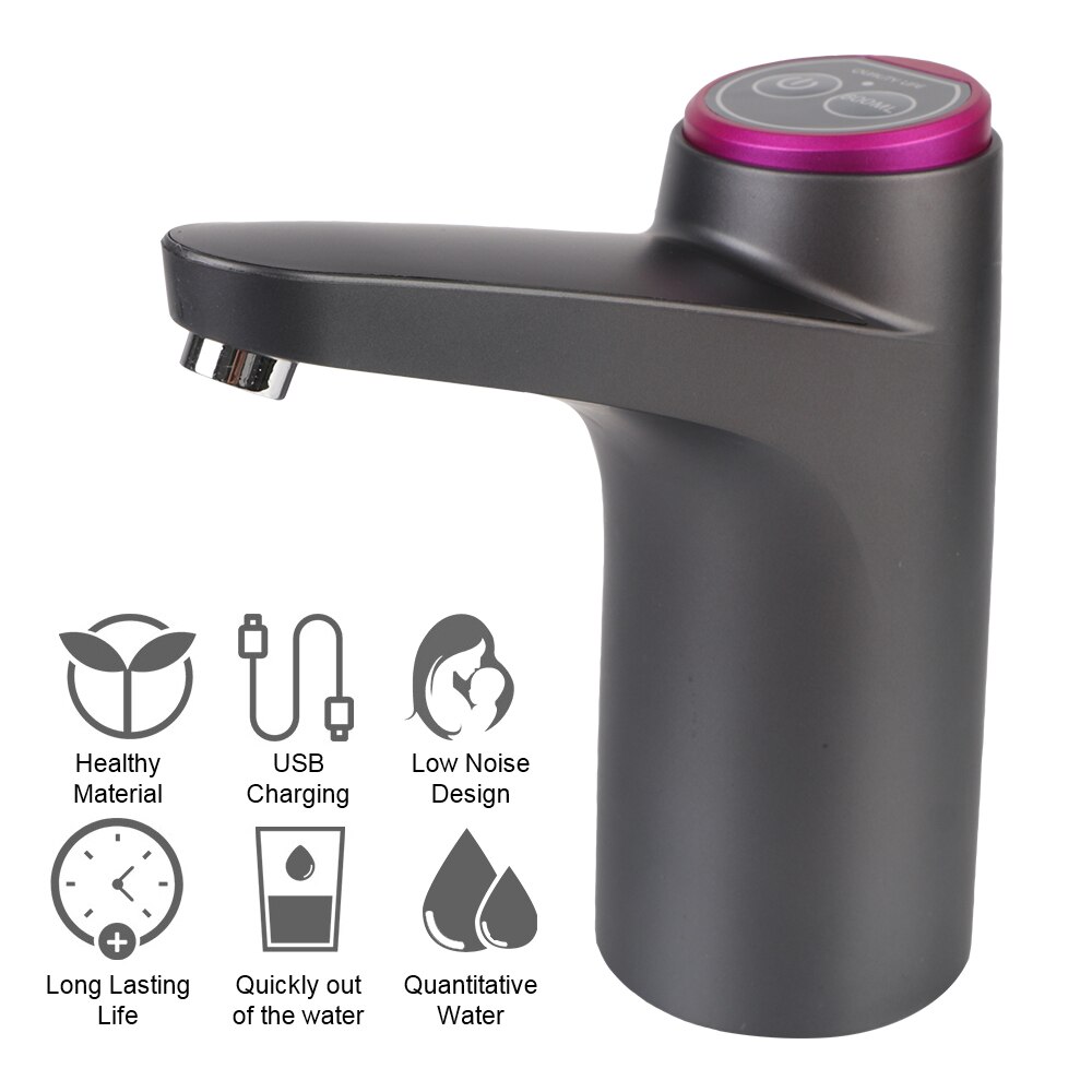 Electric Water Pump Button Dispenser Gallon Bottle Drinking Switch USB Charging Touch Control Automatic Water Dispenser
