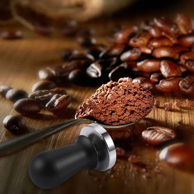 304 st rostfritt stål kaffe tamper pulver press kaffe press tamper 51mm espresso tryck kaffemaskin tillbehör