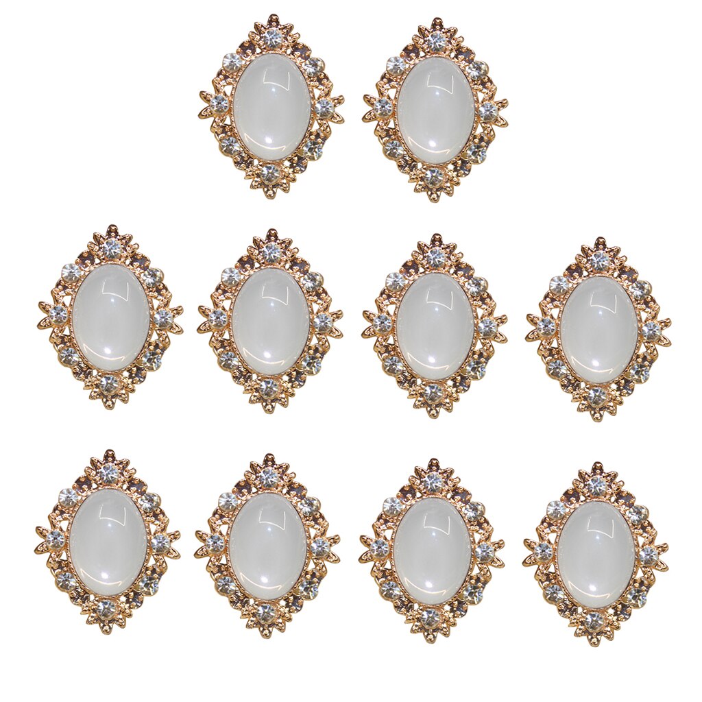 10 Pcs 25 Mm Strass Cabochons Plaksteen Crystal Knoppen Versieringen Bruiloft Sieraden Telefoon Decor Diy Kledingstuk Naaien Acce: Cream