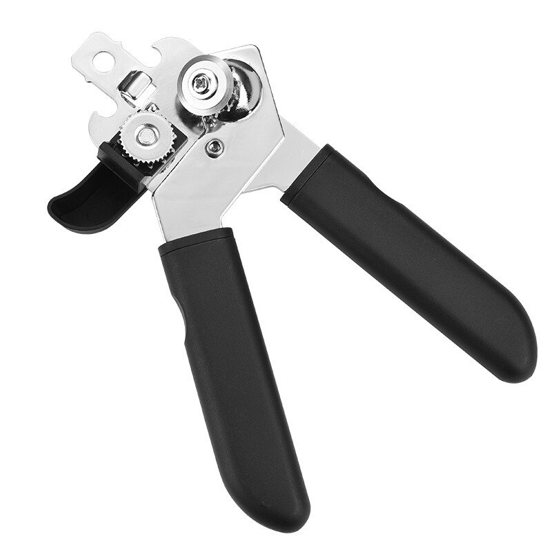 Manual Can Opener, Stainless Steel Can Opener，Tin Openers，Jar Bottle Opener Circular Non-Slip ，Food-Safe Anti-Slip Hand Grip: Default Title