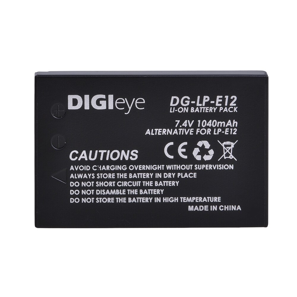 LP-E12 LPE12 LP E12 Batteria Ricaricabile + LED Dual USB Caricabatteria per Canon Rebel SL1, EOS-M, EOS M2, EOS M10, EOS M50, EOS M100: 1 battery