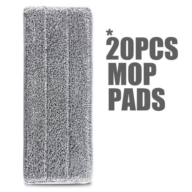 Casa mopa para limpiar el piso y el cubo de microfibra paño de mopa de práctica polvo de la casa limpieza reutilizable herramientas: 20pcs Mop Pads