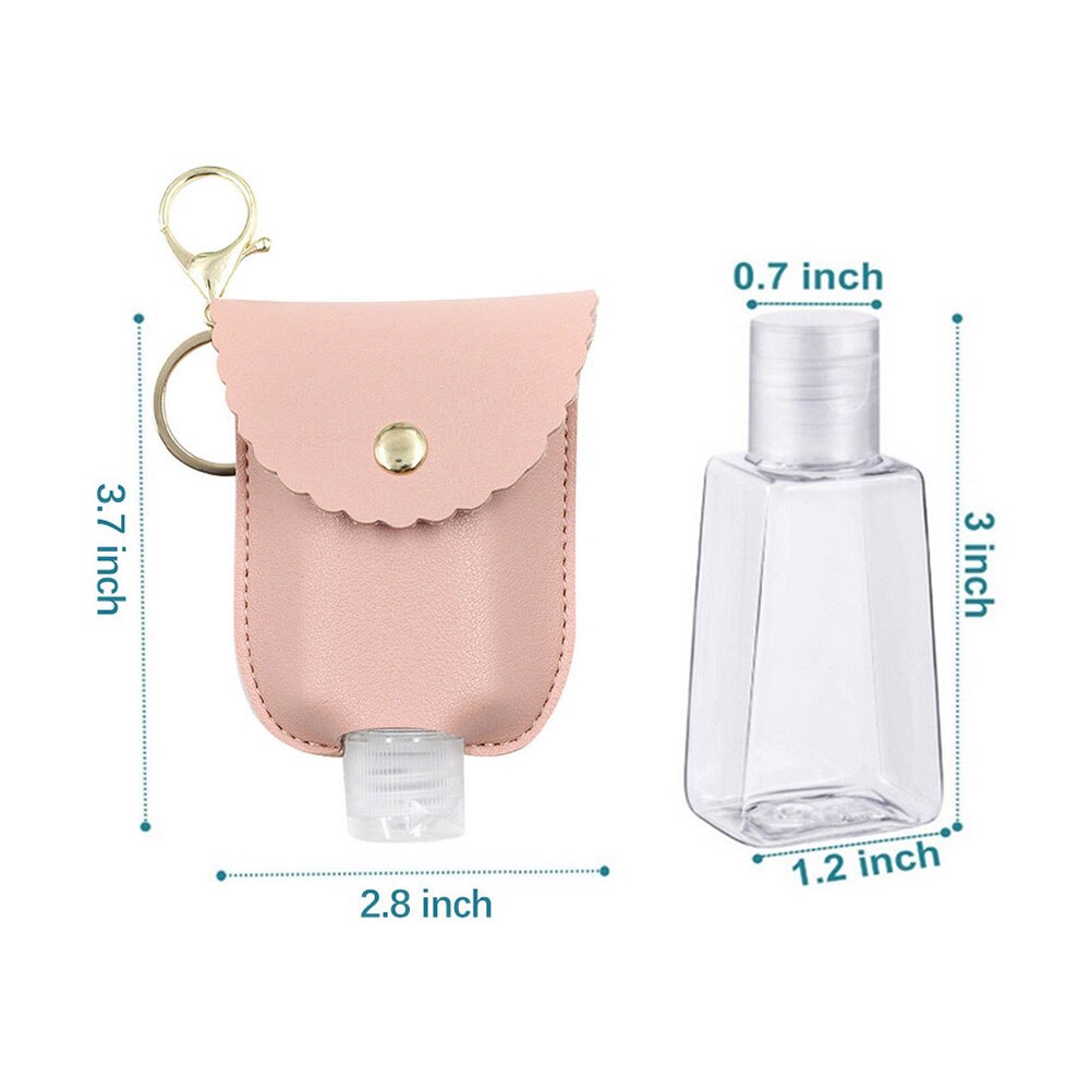 1PC Travel Bottle And Keychain Bag Holder 30ml Refillable Empty Bottles For Hand Sanitizer Bag Bottle With Key Ring