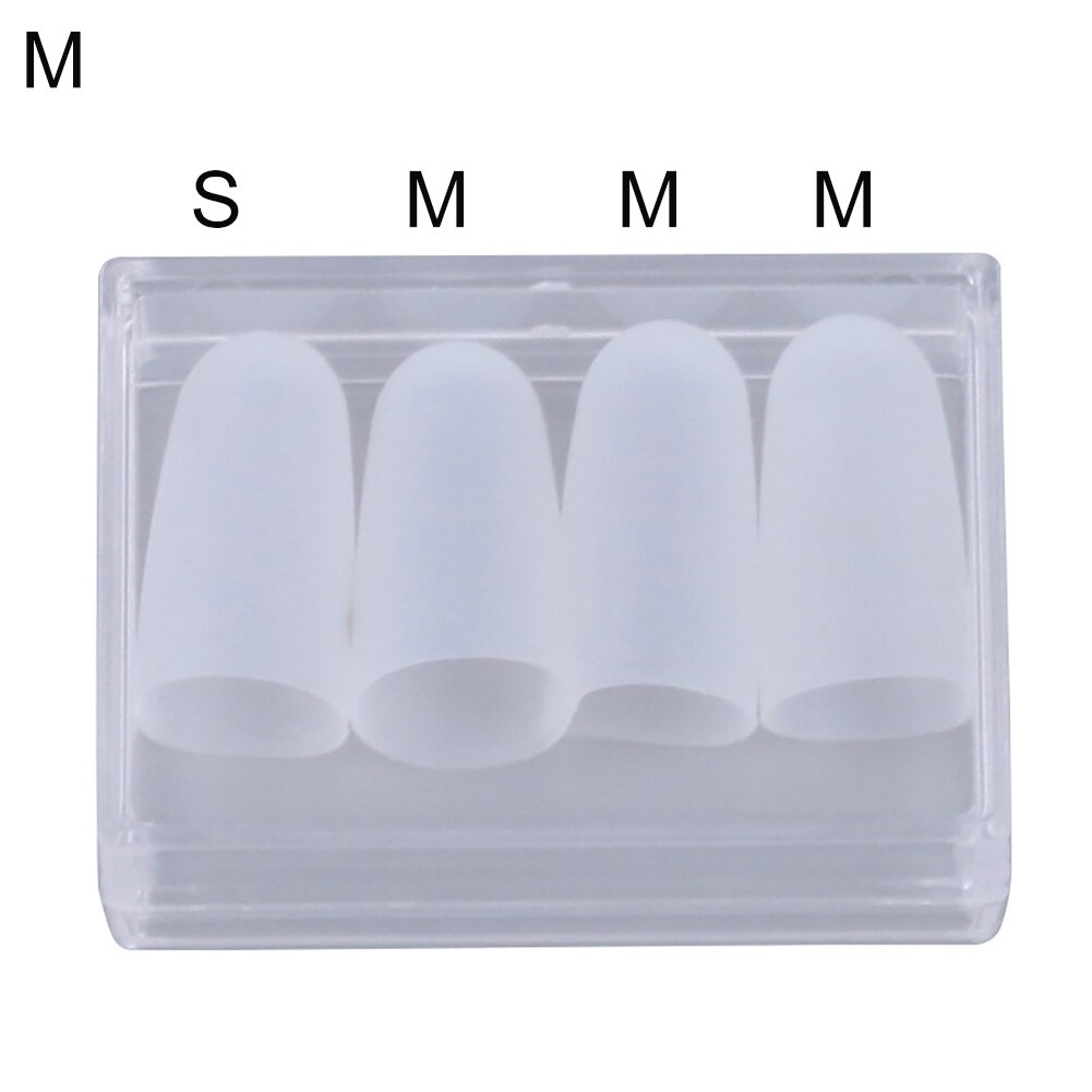 Protector de dedos de silicona para guitarra, funda ultrafina para mano izquierda, 4 unidades: M