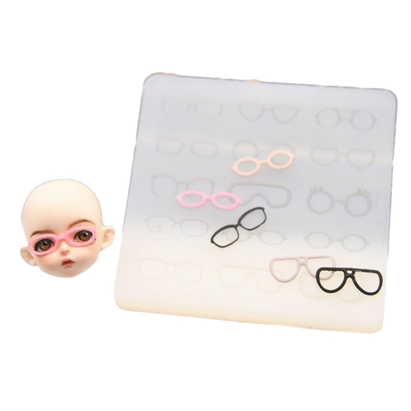 Silikonform til keramikk leire ansikt brilleinnfatning dekorasjon brilleinnfatninger harpiksformer myk leire ansiktsform