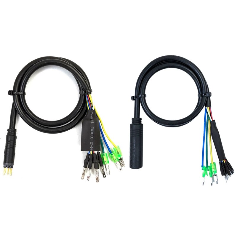 2Pcs Motor Convert Extension Cable 9 Pin Conversion Line Waterproof E-Bike Motor Extend Cable 60Cm - Female &amp; Male: Default Title