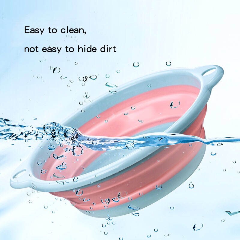 Folding Basin Kitchen Camping Travel Supplies Portable Washbasin Collapsible Plastic Laundry Tub Bathroom Palangana with Handle
