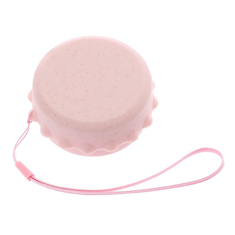 Mini Collapsible Folding Cup Portable Straw Wheat Plastic Telescopic Drinking Convenient Travel Office Coffee Tea Cups Camping: Pink