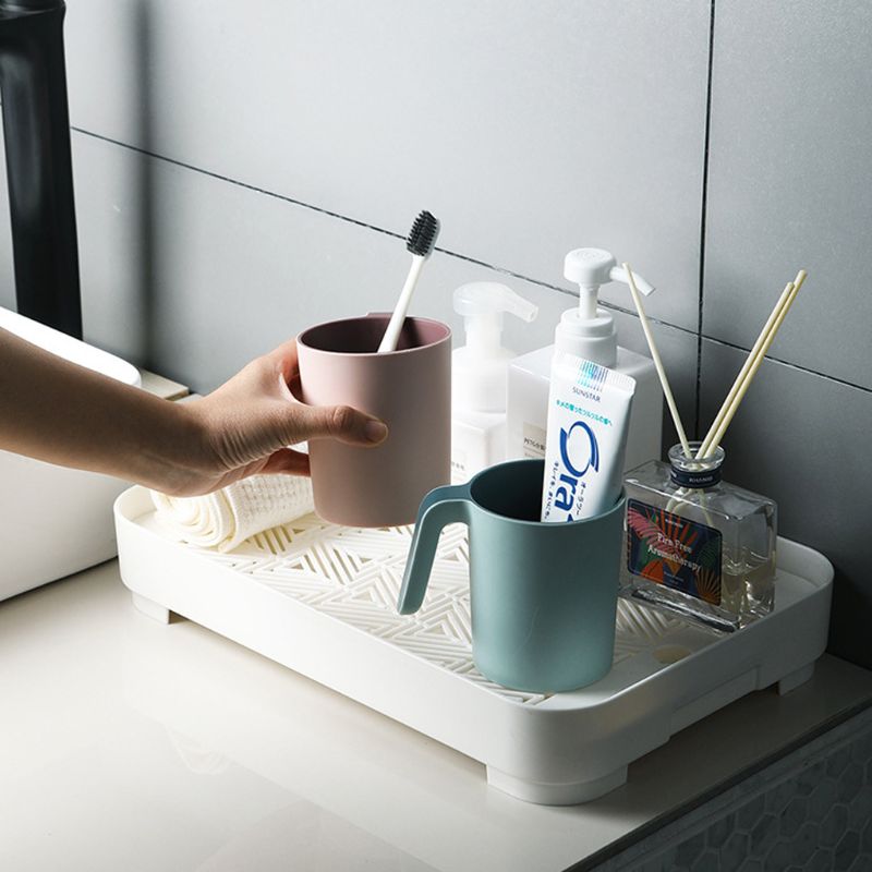 Kitchen Mug Cup Organizer Drain Rack Dish Drainer Storage Shelf Tray for Dishes Bowls Cutlery Organization