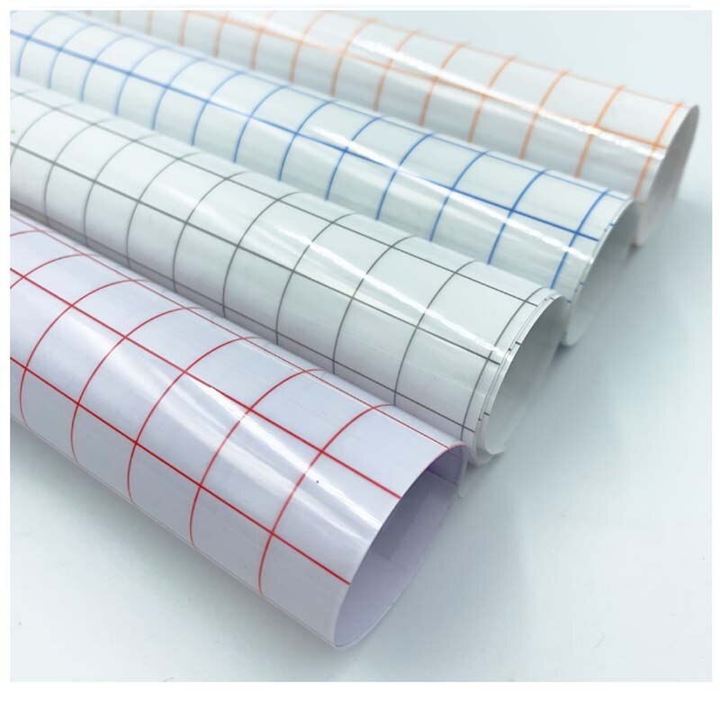 Adhesive Clear Vinyl Application Tape Blue Orange Alignment Grid for Car Wall Craft Art Decal Transfer Paper Tape Adhesive DIY