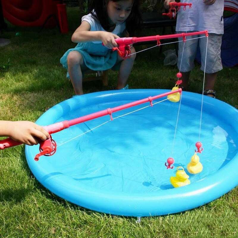 Opblaasbare speelgoed vissen Eend Spel pak hand coördinatie van kinderen vissen speelgoed vissen game