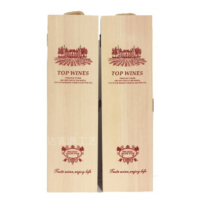 Deouny caixa de vinho 1 pçs sycamore de madeira articulada com corda conjuntos barra natural única garrafa caixa de embalagem vermelha carrega acessórios de presente: D