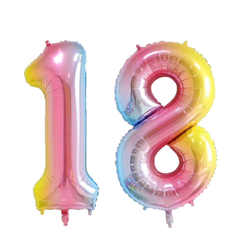 Ballons à Hélium Colorés Dégradés Arc-en-Ciel, 32 Pouces, 10 11 16 18 60, Fournitures de ixd'Anniversaire, Décoration de la Maison: Saphir profond