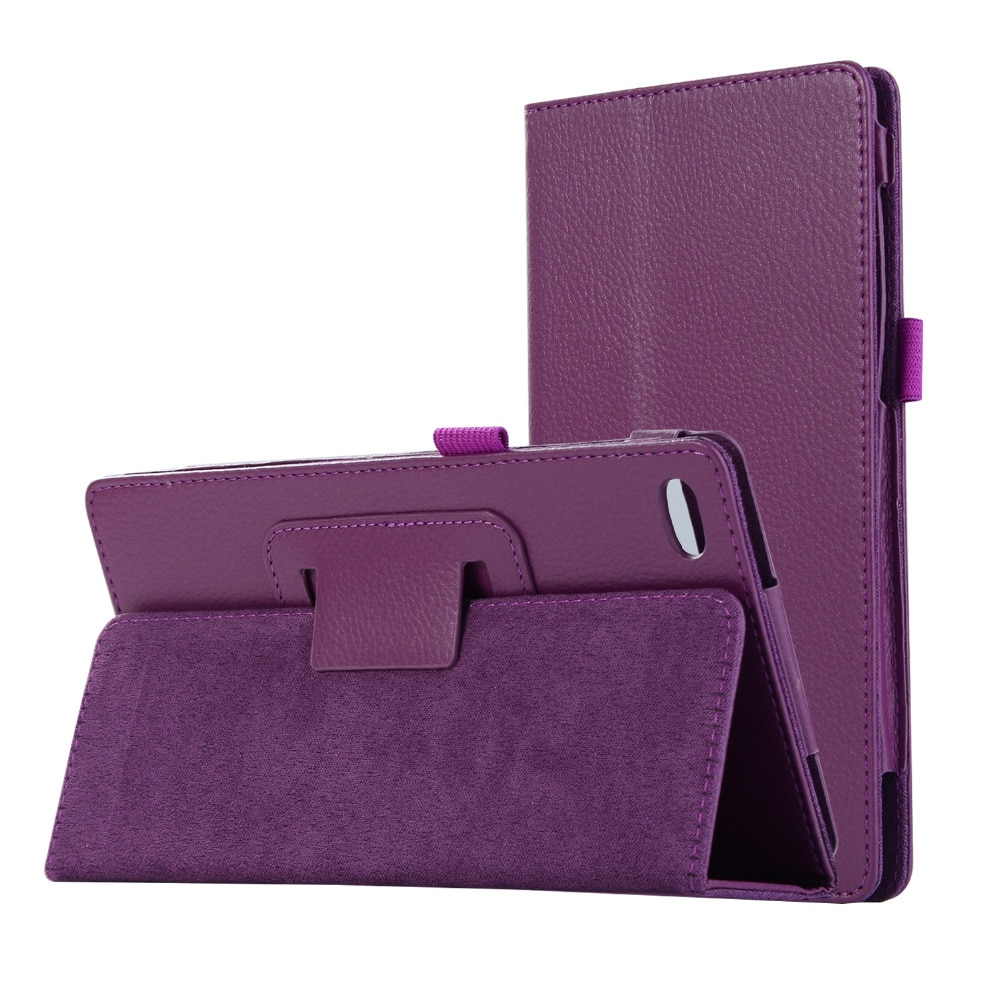 Slim litchi flip stativ pu læder cover funda etui til lenovo tab 7 essential/tab 4 7 essential tb -7304f/ n/x tablet + film + pen