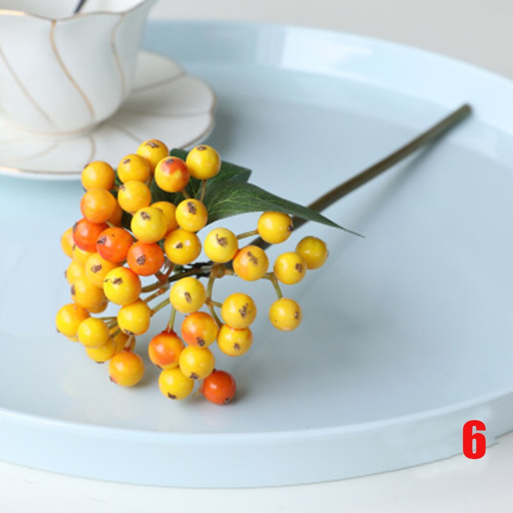 1PC Mini Nep Groene Plant Berry Boeket Kleine Bessen Schuim Fruit Nep Cherry Kunstbloem Feestartikelen Woondecoratie: 6