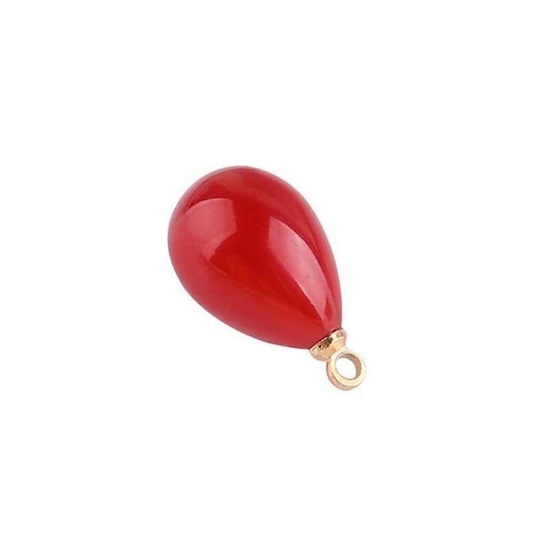 10 pièces/lot imitation perle goutte d'eau ronde perle rouge perle pendentif bricolage à la main bijoux boucle d'oreille boucle d'oreille collier matériel