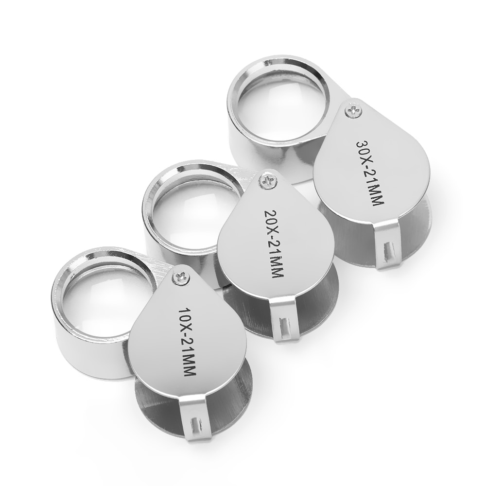 Metal smykker forstørrelsesglas juvelerer øje værktøj smykker folde lupe glas linse forstørrelse triplet glas smykker diamant