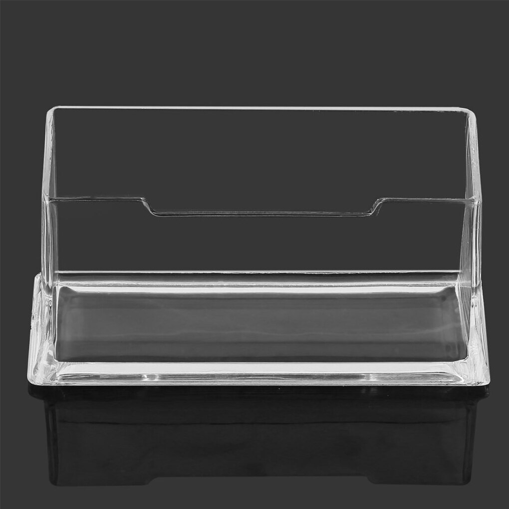 1Pcs Clear Desk Plank Opbergbox Display Stand Acryl Plastic Transparante Desktop Visitekaarthouder