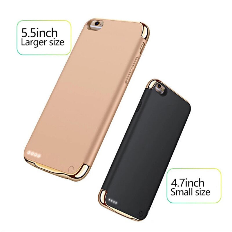 Fundas de carga de batería externa para iphone 6 6s 7 8 Plus, funda de carga de batería de Banco de energía ultradelgada para iphone 6 6s plus