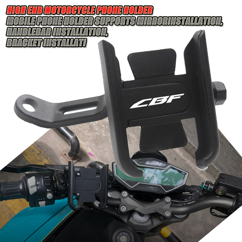 Soporte de teléfono móvil con mango CNC para motocicleta, accesorio para GPS, CBF 500, 600, 600S, 1000, CBF600, CBF1000, CBF500, CB600S, CBF125